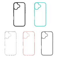 Étui de téléphone portable de luxe transparent anti-empreintes digitales résistant aux chocs en TPU + acrylique HD pour 17 Air Pro Max