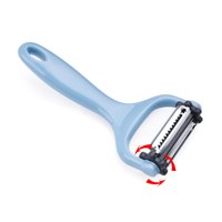 Multifunctionele plastic PP groente- en fruit schiller met scherp mes, antiaanbaklaag, makkelijk schoon te maken, duurzaam keukengereedschap