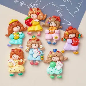 Wholesale Cute Large Flatback Cartoon Cabochon Girls Resin Handmade Accessories For Car Pendant Making Hairpin DIY Decoration