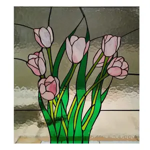Handgemachte Tulpe Tiffany Glas dekorative dekorative gerahmte Türen und Fenster