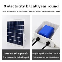 Projecteur LED solaire extérieur étanche IP65 pour cour et jardin, super lumineux, économie d'énergie, avec une forte luminosité
