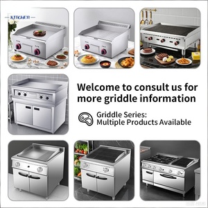 Plancha à gaz professionnelle Perfex à 3 brûleurs en acier inoxydable, appareil de cuisson commercial robuste, réduction du bruit pour les restaurants - Product Image 2