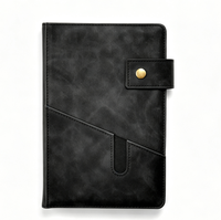 Libreta de Cuero PU A5 con Logotipo Personalizado, Cierre de Broche Metálico, 100 Páginas Rayadas, Agenda de Oficina, Regalo Empresarial