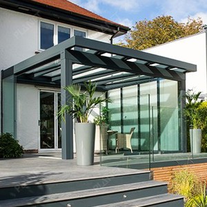 3x3 3x4 3x5 3x6 4x3 4x4 4x5 4x5 4x6 <span class=keywords><strong>5x3</strong></span> 5x4 Kits de pergola Toit à persiennes bioclimatique motorisé en aluminium pour l'extérieur avec verre porte - Product Image 4