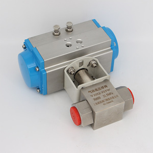 Válvula de Bola de Acero Inoxidable 304 de Alta Presión Q611F-320, Válvula Neumática de Cierre Roscada para Llenado de Gas Natural, Válvula Alta - Product Image 1