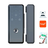 Cerradura Inteligente para Puerta de Vidrio TOPTEQ G9, Cerradura de Puerta con Reconocimiento Facial 3D, Control de Acceso para Oficina, Cerradura para Puerta de Vidrio sin Marco