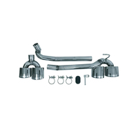 Kit carrosserie, pare-chocs, embout d'échappement double en Y, embouts d'échappement pour Benz W204 Classe C C63 AMG, embout de silencieux argenté noir