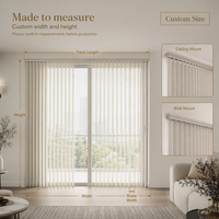 Stores verticaux en voile crème, stores filtrants la lumière douce pour chambre et salon