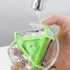 Éplucheur à pommes <span class=keywords><strong>de</strong></span> terre rotatif 3-en-1 en acier inoxydable, éplucheur multifonctionnel pour fruits et légumes, accessoire <span class=keywords><strong>de</strong></span> <span class=keywords><strong>cuisine</strong></span> sûr - Product Image 3