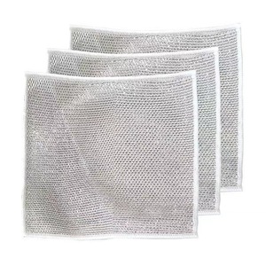 <span class=keywords><strong>Serviette</strong></span> de cuisine dégraissante en fil d'<span class=keywords><strong>argent</strong></span> éponge carrée super douce de haute qualité - Product Image 3
