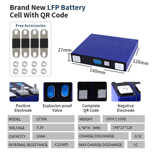 3.2Volt 50amp Lfp Prismatische 50ah 150ah <span class=keywords><strong>3.2</strong></span> V Lithium Ijzerfosfaat 12V Lifepo4 Batterij Cel <span class=keywords><strong>3.2</strong></span> V 50 Ampère Cellen - Product Image 3
