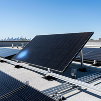 Panneau Solaire Bifacial N-Type 500W Haute Efficacité en Stock UE, Modules Photovoltaïques Mono Double Verre Entièrement Noirs, Service OEM