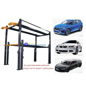Sistema de Estacionamiento Vertical de 4 Postes, Automático, Personalizado, Apilador Triple, Equipo de Garaje Multinivel, Elevador de Estacionamiento para 3 Autos - Product Image 2