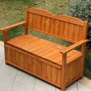 <span class=keywords><strong>Banc</strong></span> de jardin en bois de style américain anti-corrosion avec rangement pour <span class=keywords><strong>balcon</strong></span> et parc - Product Image 3