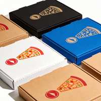 Boîte à pizza en carton ondulé personnalisée de haute qualité avec logo imprimé sur mesure et impression couleur, fabriquée en Chine