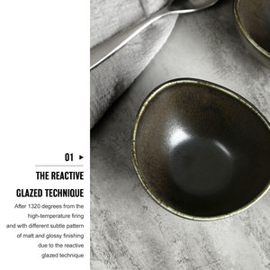 Vente en gros directe d'usine, bols en céramique noirs mats irréguliers écologiques et petits bols à sauce en porcelaine pour restaurants - Product Image 3