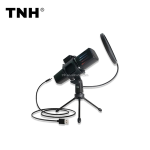 TNH USB- ZX663 microfono <span class=keywords><strong>Desktop</strong></span> microfono da tavolo professionale per la registrazione di <span class=keywords><strong>Computer</strong></span> <span class=keywords><strong>Live</strong></span> Streaming Karaoke Meeting - Product Image 1