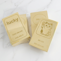 1 KILO de Lingote de Latón Brillante con Patrones Personalizables, Souvenir con Servicios de Soldadura y Corte para Decoración de Construcción