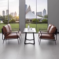 Fauteuil moderne Zinus Ada Silla Grande 79x68x79 bleu marine avec structure en métal et rembourrage en mousse déchiquetée, meubles de salon
