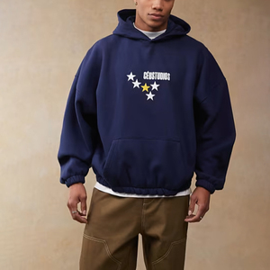 Sweat-shirts à capuche pour hommes, 500 g/m², tendance, épais, effet vieilli, coupe oversize, délavé style vintage, uni, vente en gros - Product Image 2