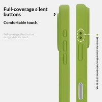 Coque de téléphone en silicone liquide véritable magnétique, anti-chute, résistante aux chocs, couleur unie personnalisée, douce pour la peau, pour iPhone 15 16 17 Pro Max