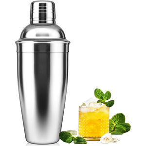 Shaker à cocktails en acier inoxydable de 250 ml - Design élégant - Parfait pour les mini cocktails - Ensemble de shakers à cocktails - Product Image 1