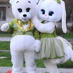 New Customized Teddy Bear <strong>Rabbit</strong> Mascot <strong>Costume</strong> Cosplay Fursuit Advertising Carnival Halloween Fancy Dress for <strong>Adult</strong> - Product Image 2
