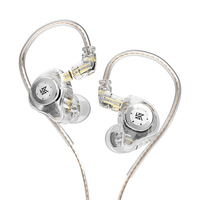Auriculares In-Ear con Cable KZ EDX PRO, Monitores de Alta Fidelidad con Sonido de Bajos Profundos, Auriculares IEM con Controlador Dinámico de 10 mm