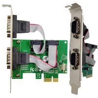 Ordinateur PCI E Express vers double voie 2 ports DB9 RS232 adaptateur de carte contrôleur PCIe PCI-E vers double série Combo carte d'extension CH38