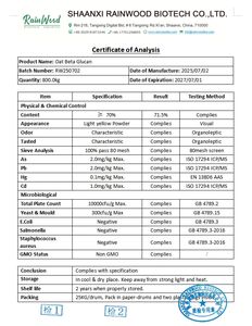Orgânico & NÃO OGM Aveia Beta-Glucan Proteína Em Pó Aveia Extract70 % 80% 90% CAS NO. 9041-22-9 para Suporte de Açúcar no Sangue - Product Image 2