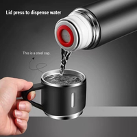 Ensemble personnalisé de haute qualité de 500ml 3 pièces 1 tasse 2 couvercles flacon de voyage tasse à café ensembles cadeaux bouteille isolée et flacon isotherme thermos