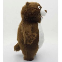 Costume de mascotte gonflable en fourrure de castor pour adulte, pour Halloween, carnaval, cosplay, fête