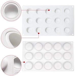 8-Cavity Round Silicone Cake Mold White DIY Mousse Chocolate Baking Tool Commercial Use - Product Image 3