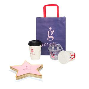 Assiettes en papier jetables compostables de luxe en gros, forme étoile, dorées, roses, finition brillante/mate, personnalisables pour biscuits et salades - Product Image 5