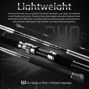 Eecooda คันเบ็ดแบบ popping น้ำหนักเบา, 240กก. อะไหล่ฟูจิ popper stange T1100G ฟูจิ popping tuna - Product Image 5