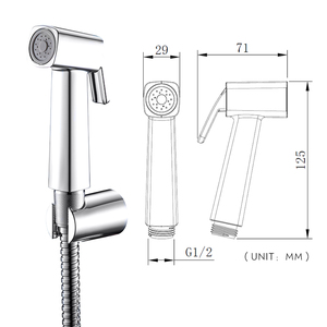 GEE-N ручной <span class=keywords><strong>ABS</strong></span> пластиковый Shattaf хромированный унитаз биде опрыскиватель для ванной комнаты для туалета - Product Image 5