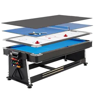 Good Quality 4 in 1 Multi Functional Pool Table,with Air Hockey and Table Tennis Table and Dinning Table,Hot sell