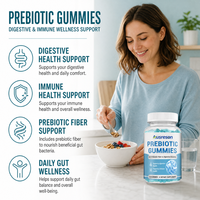 Complément alimentaire pour la santé digestive féminine, gommes probiotiques et prébiotiques en marque privée OEM