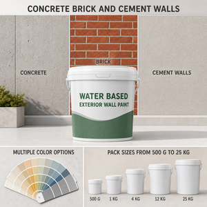 Pintura para Paredes Exteriores Multicolor a Base <span class=keywords><strong>de</strong></span> Agua, Revestimiento Resistente a la Intemperie y al Desgaste para Fachadas <span class=keywords><strong>de</strong></span> <span class=keywords><strong>Cemento</strong></span>, Ladrillo y Hormigón - Product Image 1