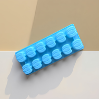 12 cavités Silicone citrouille forme moules Silicone gâteau chocolat cuisson moule bricolage à la main bonbons Biscuit outil glaçon plateau moules