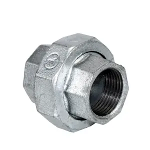 DKV Bspt DN25 1/2inch Galvanized Gi Pipe Fittings Union Gi Pipe Fittings Union Galvanized Malleable Iron Pipe Fittings