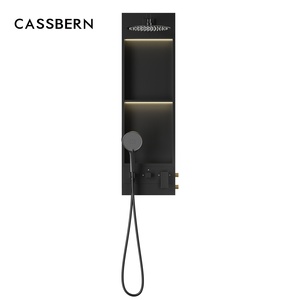 CASSBERN Double Tier Niche <strong>Shower</strong> with Handheld Sprayer Top Spray Pressure Balanced Valve and LED <strong>Lighting</strong> <strong>for</strong> Daily Use - Product Image 3