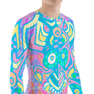 Vente en gros de chemises de surf à manches longues pour hommes, personnalisées avec impression par sublimation, rashguard - Product Image 2