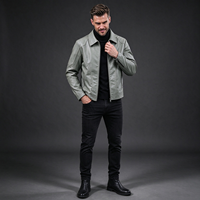 Blouson bomber pour homme, col zippé, coupe classique, vêtements d'extérieur décontractés