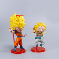 6 unids/set Anime DBZ Goku figura de acción conjunto dibujos animados Vegeta PVC figura modelo lindo Super Saiyan huevo cápsula Dragon Balls figura