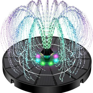 Fontana <span class=keywords><strong>Solare</strong></span> Galleggiante con Luce, Pompa per Laghetto, Vasca per Uccelli, Giardino, Esterno, Patio, Cortile, Piscina, Acquario, Cascata Decorativa per Casa - Product Image 1