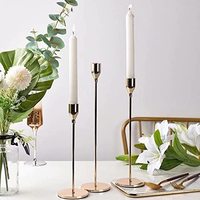 Benutzer definierte Silver Taper Dekoration Tisch Kerzenhalter für Hochzeit Dining Candlesticks