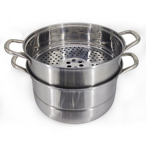 Ensemble de cuiseur vapeur pour <span class=keywords><strong>couscous</strong></span>, 28 cm, 30 cm, acier inoxydable, écologique, polissage miroir, couvercle visible, métal, capacité de 4 <span class=keywords><strong>L</strong></span>, gaz - Product Image 3