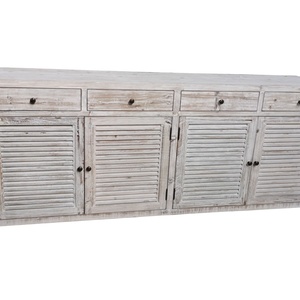 Aparador de Madera Reciclada de Estilo Rústico de Alta Calidad, Mueble Auxiliar para Pasillo, Gabinete de Madera para Sala de Estar - Product Image 6