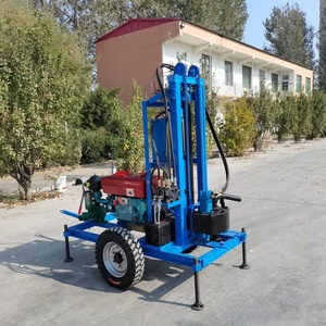Machine de forage de puits d'eau domestique 200m, mini-foreuse diesel/électrique pour puits profonds - Product Image 1